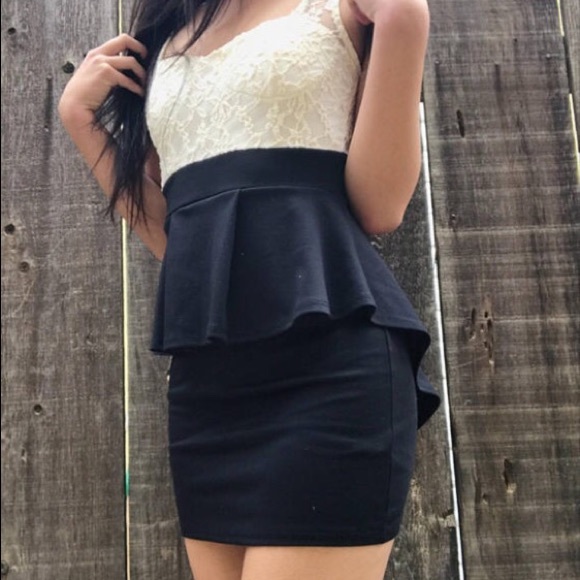 Black Short Tail Dress - Picture 1 of 4